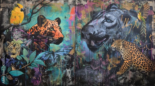 Endangered animals wall art