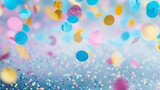Celebration background with colorful confetti festive party decorations