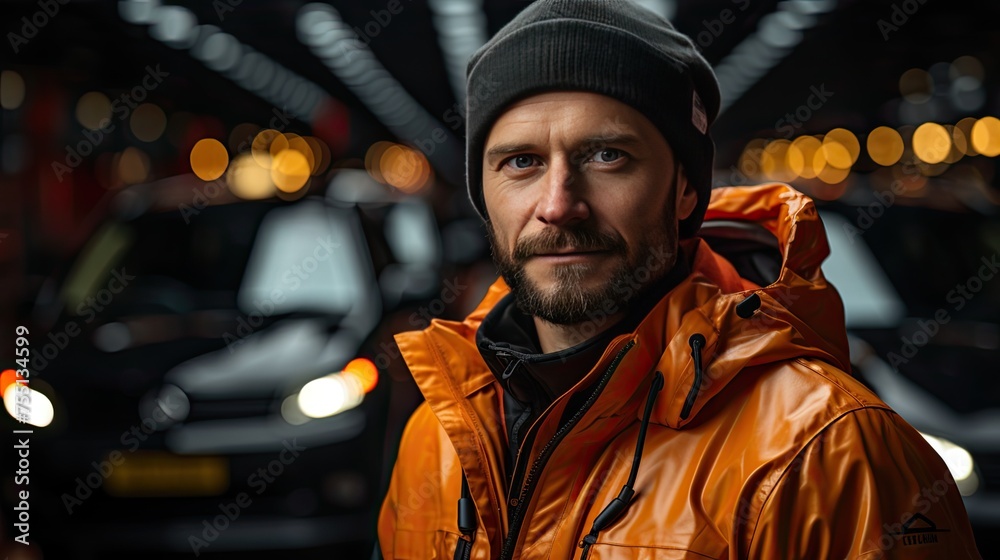 worker in a modern car factory or repair shop worker in a modern car factory or repair shop