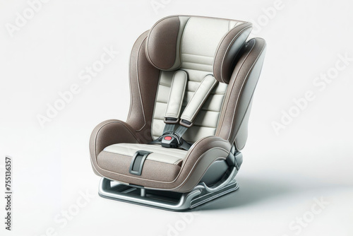 a car seat isolated on solid white background copy space. ai generative