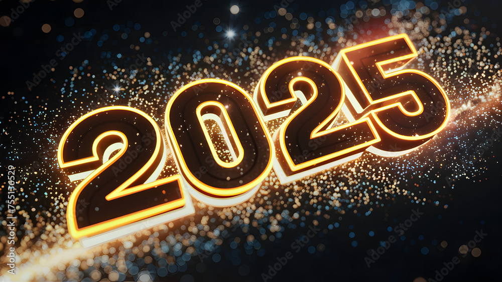 Illustration for new year 2025