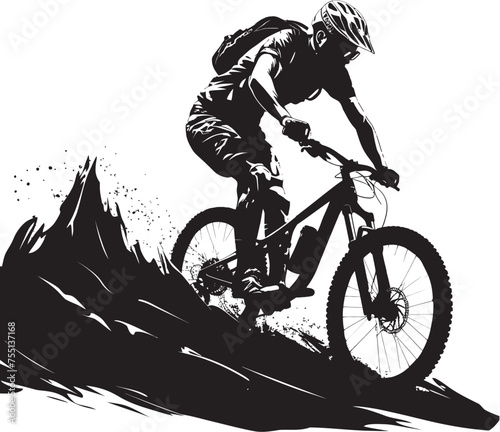Beyond the Brakes Mountain Bike Logo for Daring Riders The Mountain is My Playground Cyclist Exploring Untamed Beauty