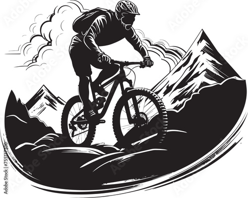 Taming the Terrain Mountain Bike Designed for Tough Trails Natures Challenge Awaits Cyclist Ready to Take on the Mountain