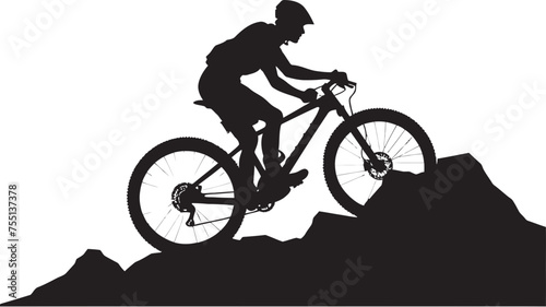 Peak Prowler Shadowy Mountain Biker Mountain Majesty Biker on a Grand Backdrop