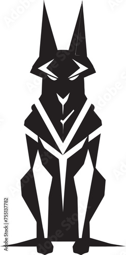 Unveiling the Jackal God An Abstract Anubis Mascot Logo Design Channeling the Underworld A Modern Anubis Mascot Vector Logo © BABBAN