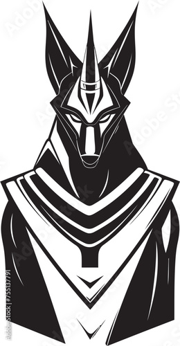 Geometric Guardian An Anubis Icon in Bold Shapes Lines of the Afterlife An Abstract Anubis Mascot Vector Graphic
