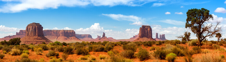 Acrylglasbilder Blau A view in the Monument valley. USA.  © Belikova Oksana