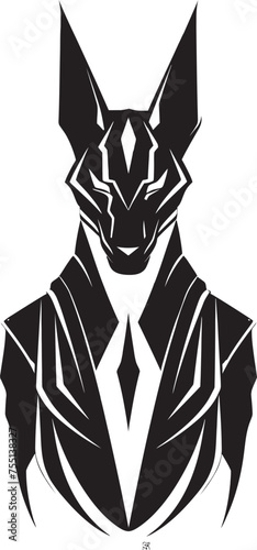Echoes from the Tomb An Abstract Anubis Mascot Vector Graphic The Jackals Judgement An Anubis Mascot Logo Design for Justice