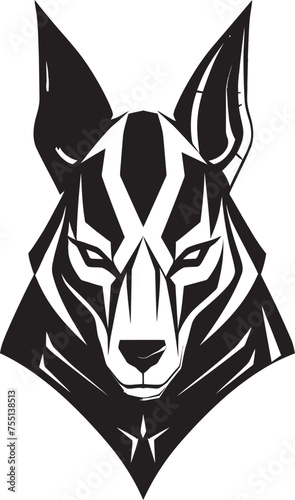 Unveiling the Afterlife An Anubis Mascot Logo Design with Poise Echoes of Anubis An Abstract Anubis Mascot Vector Graphic Design