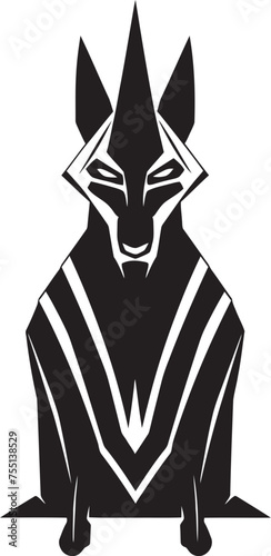 Echoes of Anubis An Abstract Anubis Mascot Vector Graphic Design The Scales of Maat An Anubis Mascot Logo Design for Justice
