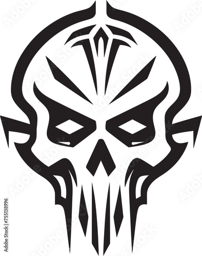 Echoes of Eternity Abstract Skull Fusion Logo Design Luminous Legacy Tattoo Vector Emblem Fusion Odyssey