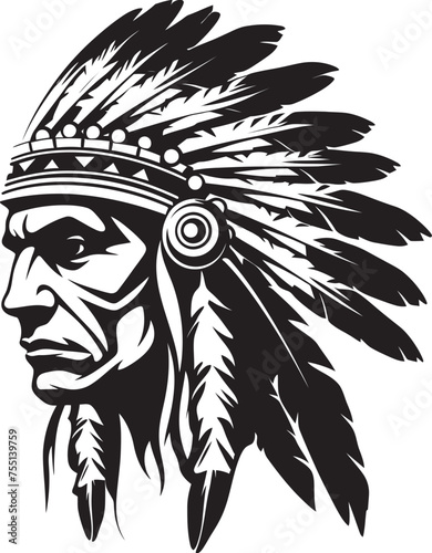 Thunderous Gaze Apache Face Emblem Desert Sentinel Apache Logo Symbol