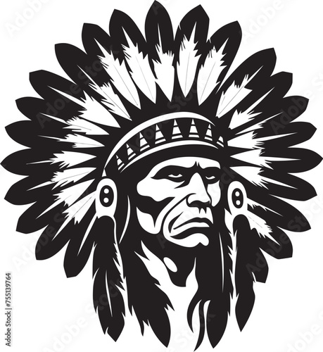 Spirit Seeker Apache Logo Design Thunderous Gaze Apache Face Emblem