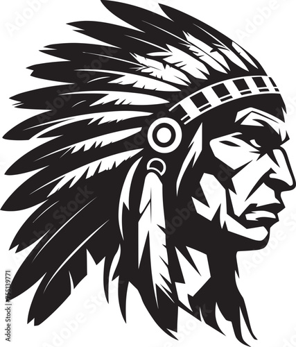 Shadowed Spirit Apache Face Iconic Desert Guardian Apache Logo Graphic