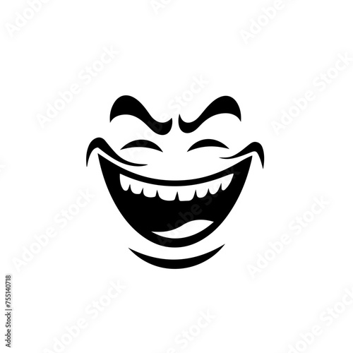 Laughing cartoon face