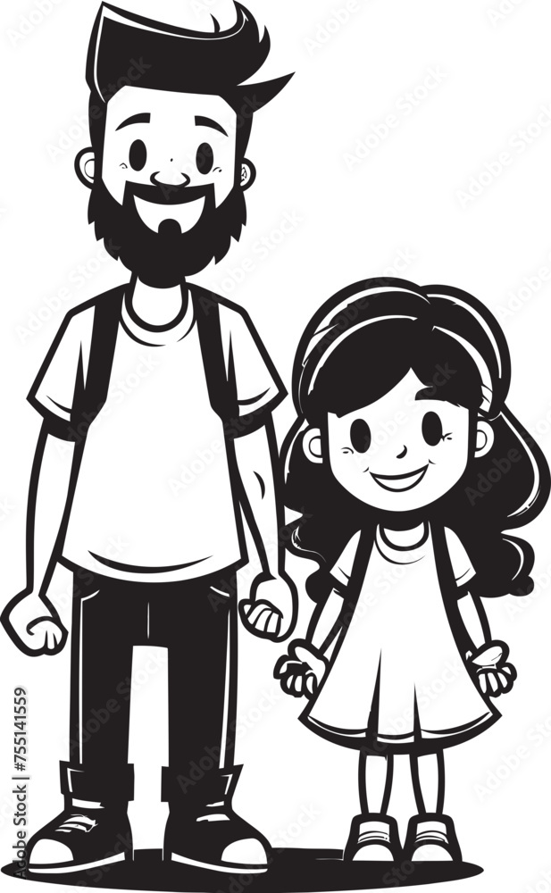 Daddys Joyride Father Daughter Vector Icon Cherished Bond Cartoon Emblematic Icon Daddys Joyride Father Daughter Vector Icon Cherished Bond Cartoon Emblematic Icon