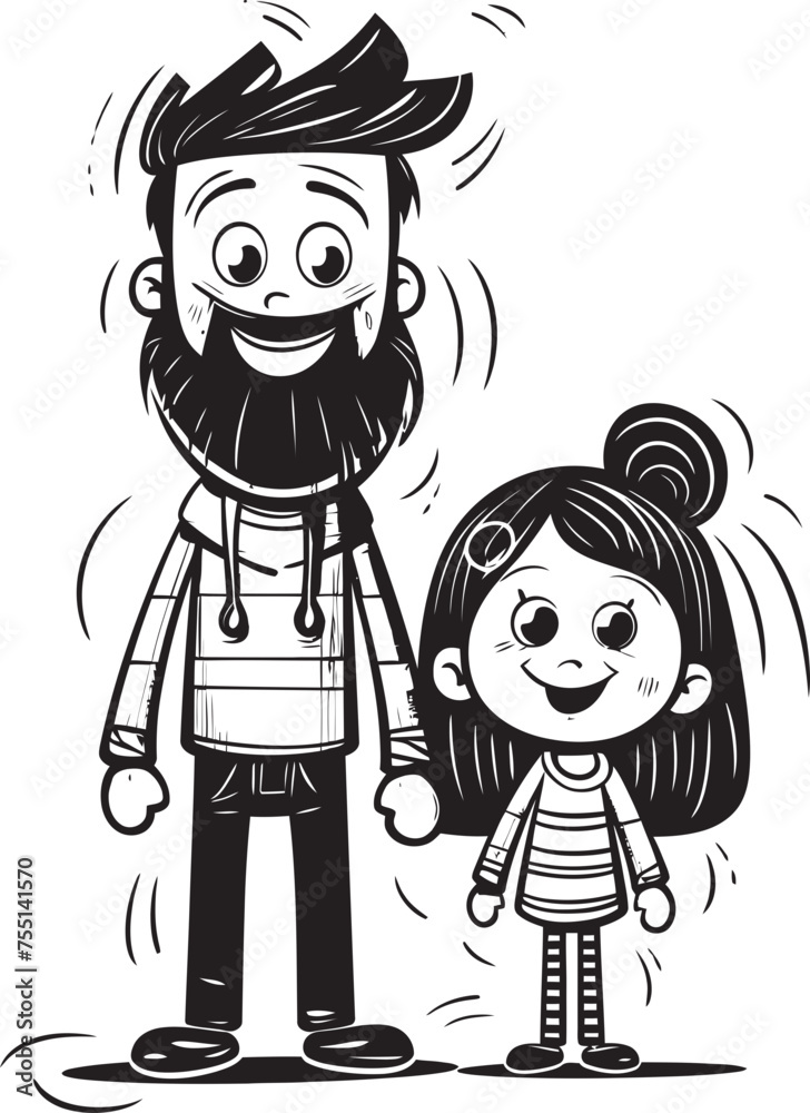 Daddys Little Angel Cartoon Emblem Icon Heartfelt Happiness Happy Father and Daughter Emblem Daddys Little Angel Cartoon Emblem Icon Heartfelt Happiness Happy Father and Daughter Emblem