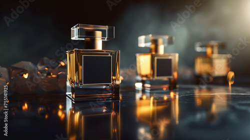 Luxury fragrance bottles with Blank Nameplates