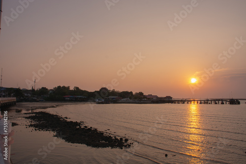 sunset on the beach © viwat