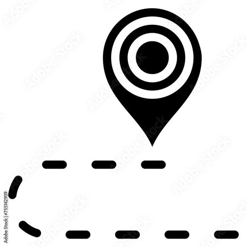 Location Dashed Route Icon