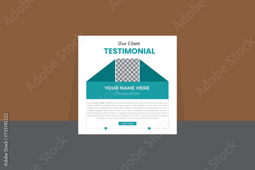 Client testimonial vector design template