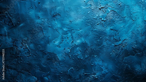 Beautiful Abstract Grunge Decorative Blue Dark Stucco Wall Background. Art Rough Stylized Texture