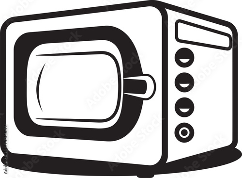 Speedy Snacks Icon Design Culinary Conveniences Microwave Emblem