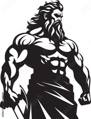 Heroic Legacy Vector Symbol Design Mythic Guardian Hercules Emblematic Logo © BABBAN