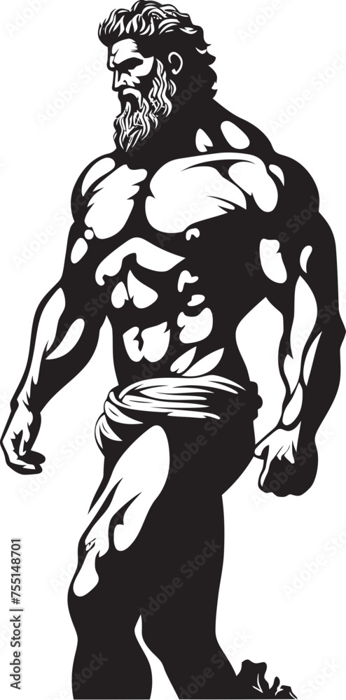 Mighty Legacy Hercules Symbolic Emblem Legendary Icon Vector Logo Graphic