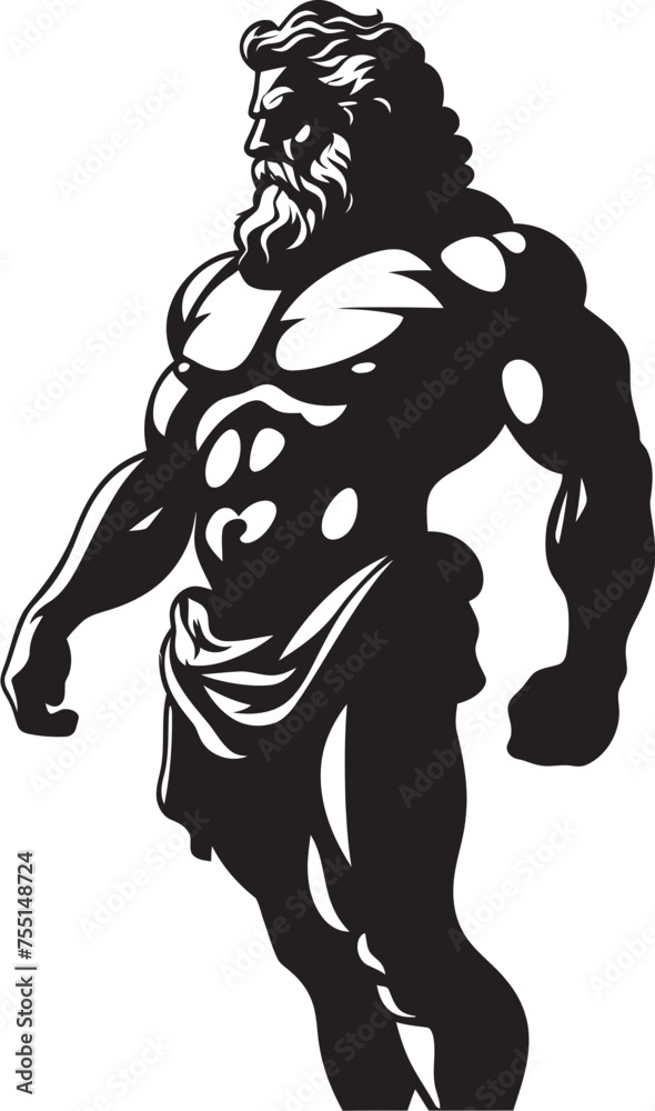 Ancient Hero Iconic Hercules Emblem Strength Incarnate Vector Symbolic Design