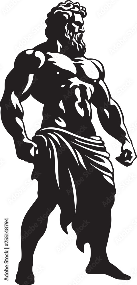 Mythic Hero Hercules Emblematic Symbol Mighty Titan Vector Hercules Design
