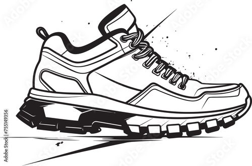 Adventure Seeker Outdoor Shoe Iconic Logo Trailblazing Explorer Vector Logo Symbol