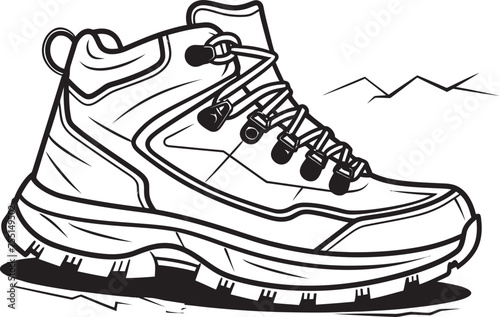Adventure Seeker Outdoor Shoe Iconic Logo Trailblazing Explorer Vector Logo Symbol