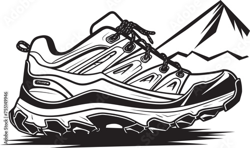 Adventure Seeker Iconic Logo Icon Trailblazing Explorer Vector Shoe Symbol