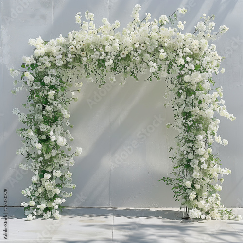 arche de fleurs blanches