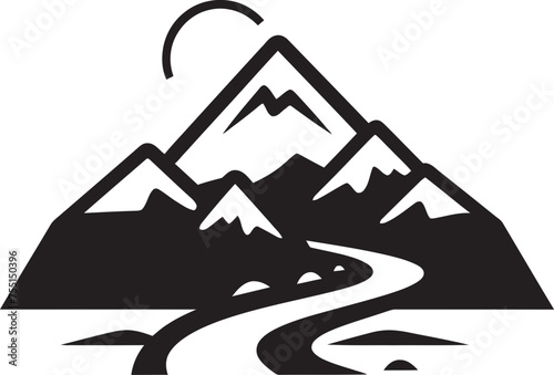 Zen Reflections Minimalistic Nature Emblem Natures Zenith Simple Landscape Symbol