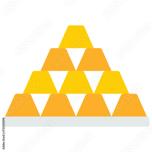 Gold Bars Stack Icon