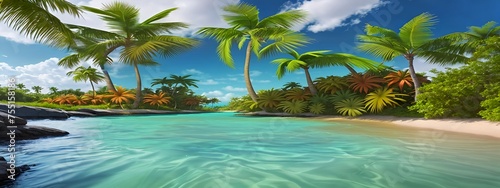 Panorama Hintergrund für Design, Karibische Strände 2.
