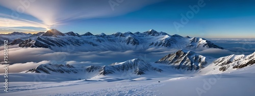  Panorama Hintergrund für Design, Berge im Schnee 6. © nitroziklop7