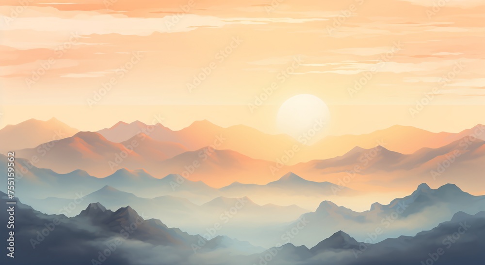 A beautiful sunrise over the mountains
