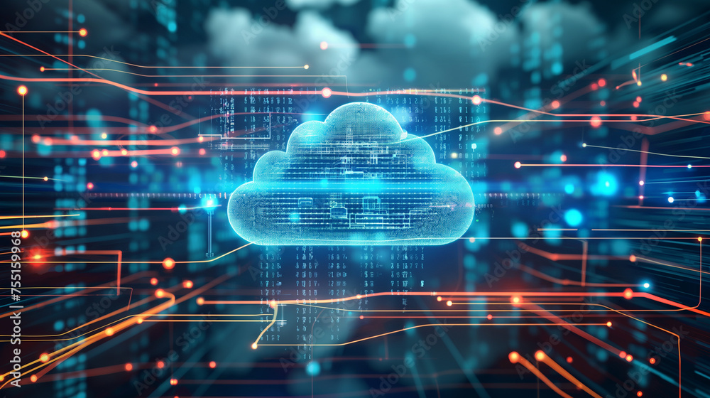 Technology and Business concept. Digital Cloud Computing Of Cyber Security, Digital Data Network. Innovative business Technology and Business concept. Digital Cloud Computing Of Cyber Security, Digital Data Network. Innovative business