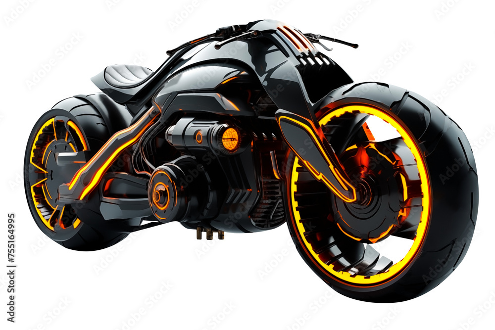 Futuristic motorcycle PNG isolated on a white and transparent background - Advanced Cyberpunk vehicle Prototype Futuristic technology Futuristic motorcycle PNG isolated on a white and transparent background - Advanced Cyberpunk vehicle Prototype Futuristic technology