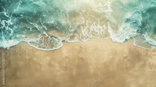 A tranquil ocean and sand textured background, evoking peace and natural beauty.