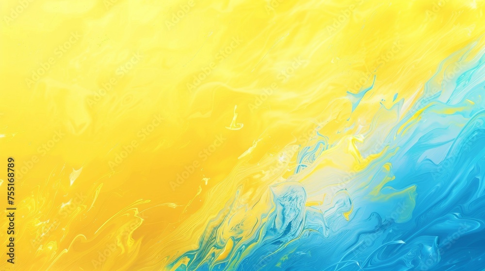 Swirling abstract patterns in bright yellow and blue ideal for creative backgrounds. Dynamic yellow and blue abstract art for contemporary designs.