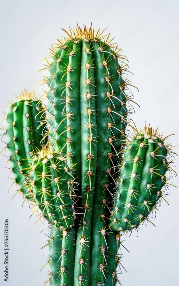 Green cacti create a stunning visual against a light surface, perfect for promotional materials and botanical-themed designs Green cacti create a stunning visual against a light surface, perfect for promotional materials and botanical-themed designs