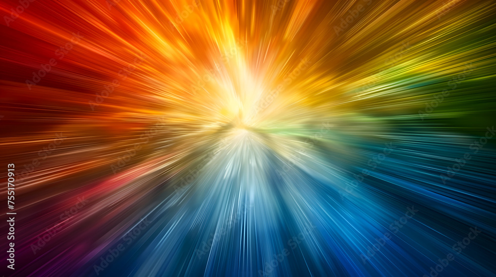 Explosion of Colors: Dynamic Rainbow Burst Background
