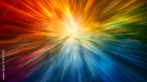 Explosion of Colors: Dynamic Rainbow Burst Background