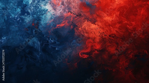 Dynamic flame red and midnight blue textured background, symbolizing passion and mystery.