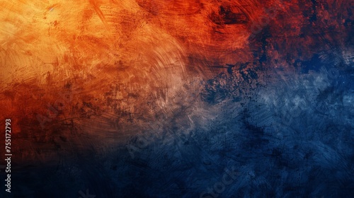 Dynamic sunset orange and indigo textured background, representing energy and introspection.
