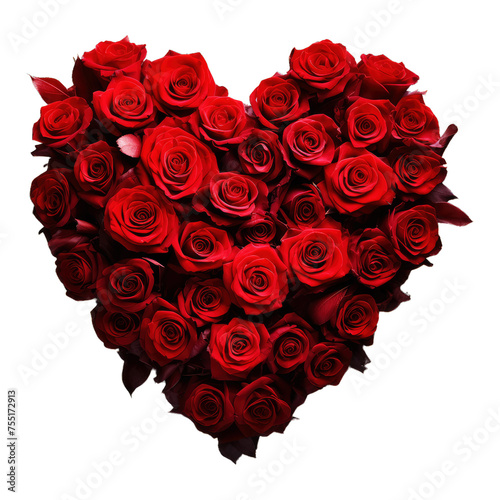 heart of roses isolated soft smooth lighting only png premium high quality